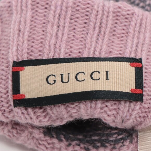 NEW GUCCI JUMBO GG 100% CASHMERE FINGERLESS GLOVES - Picture 3 of 6